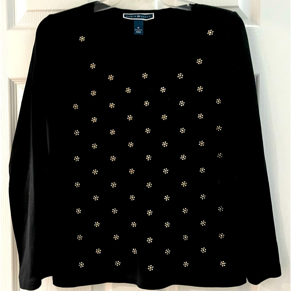 Karen Scott Embellished Top